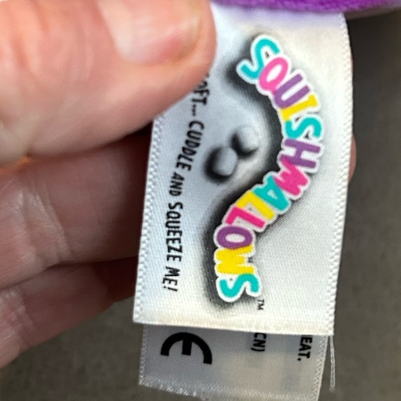 Lola Kellytoy 8 Inch Stackable Squishmallow Pink Purple Tie-Dye Unicorn Pig - Picture 6 of 6